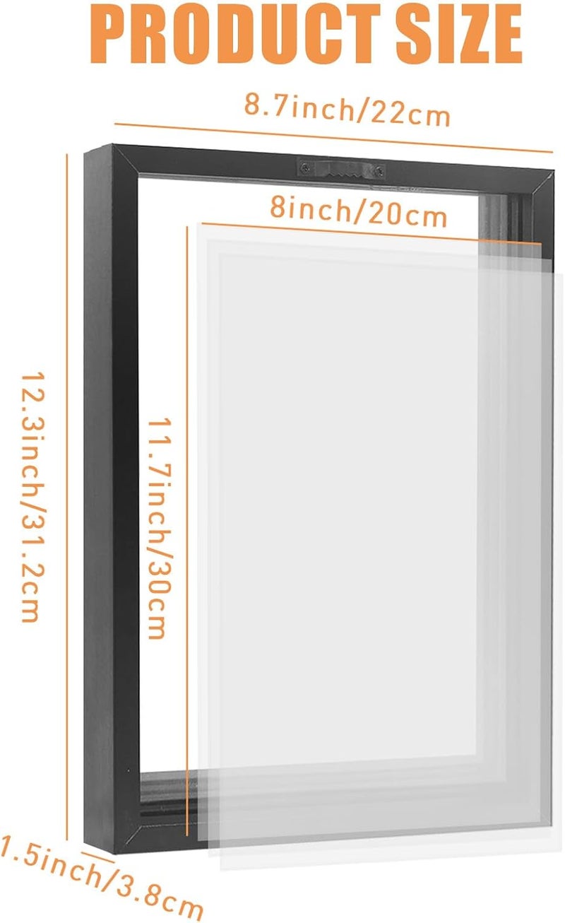 XQC Family Handprint Kit - DIY Craft Keepsake Frame with Clear Boards, Unique Gift for New Families & Pets (Black) - Image 5